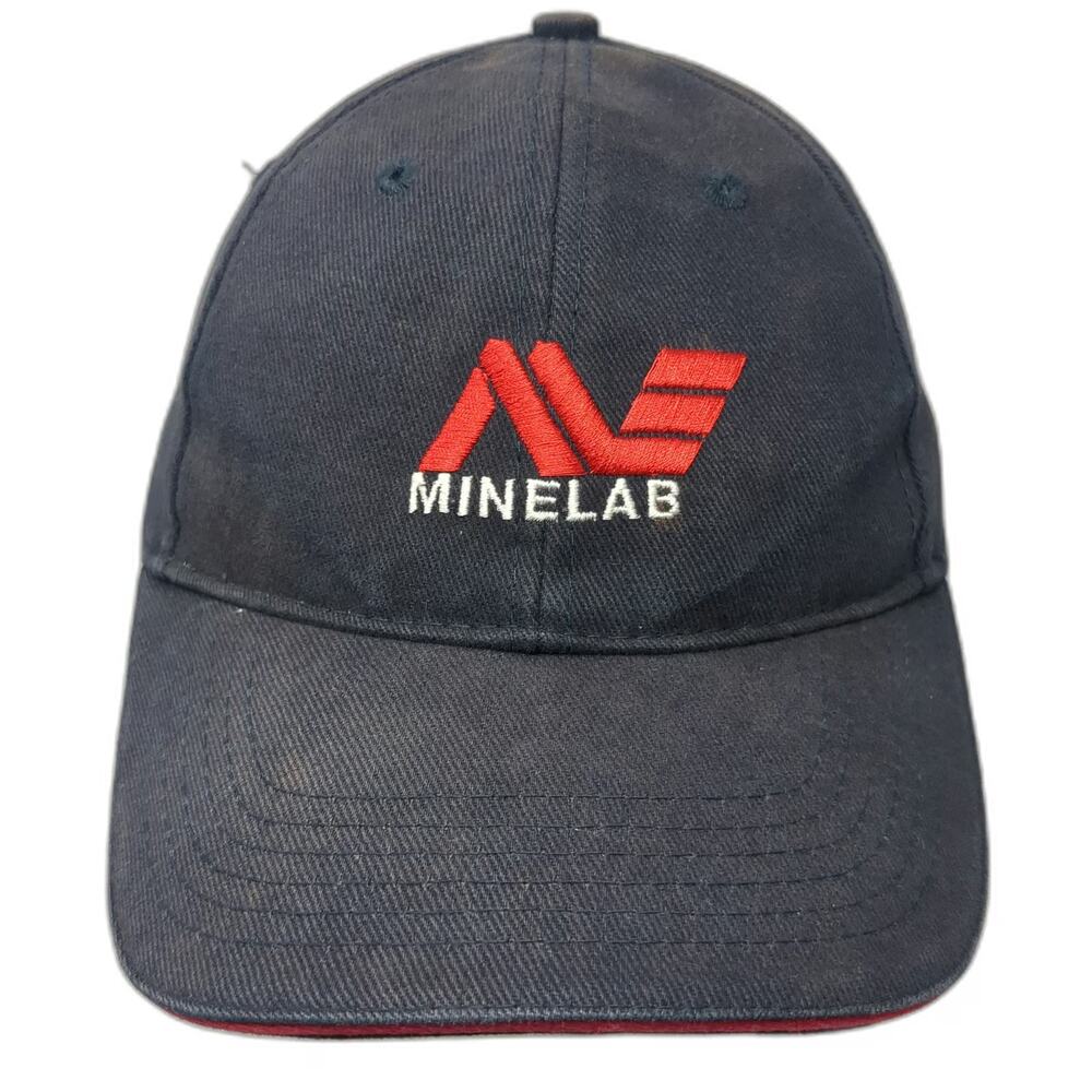 Minelab Baseball Cap Blue One Size Logo Red Sandwich Brim Cotton Slideback Hat